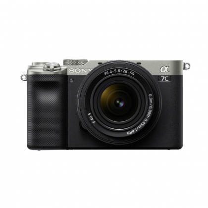 Sony Alpha 7C Mirrorless Camera, Silver with 28-60mm Lens