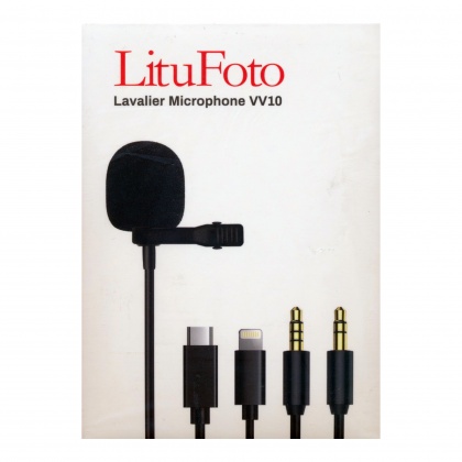 LituFoto Lavalier Microphone VV10/Lightning/3M