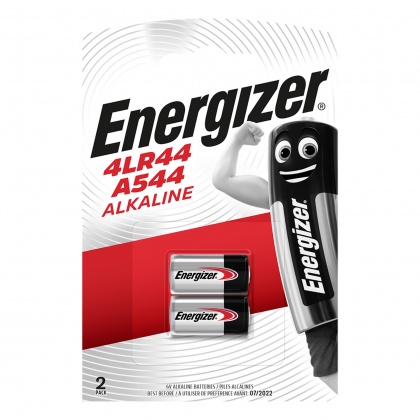 Energizer 4LR44/A544 alkaline batteries, pack of two