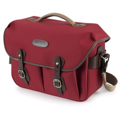 Billingham Hadley One Shoulder Bag, Burgundy Canvas-Chocolate Trim
