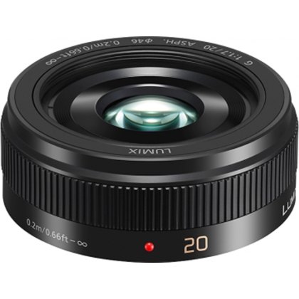 Panasonic 20mm f1.7 II Pancake lens, black