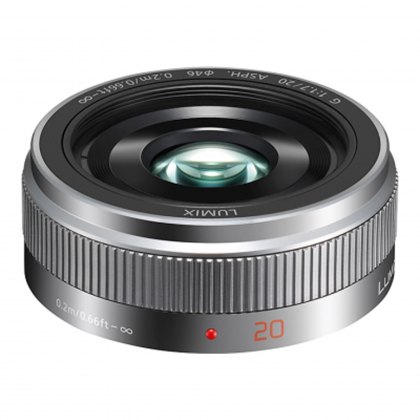 Panasonic 20mm f1.7 II Pancake lens, silver
