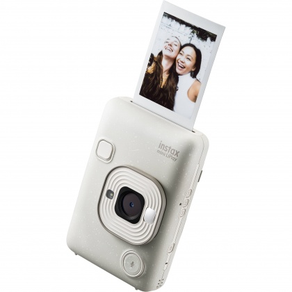 Fujifilm Instax Mini Liplay Instant Camera, Misty White