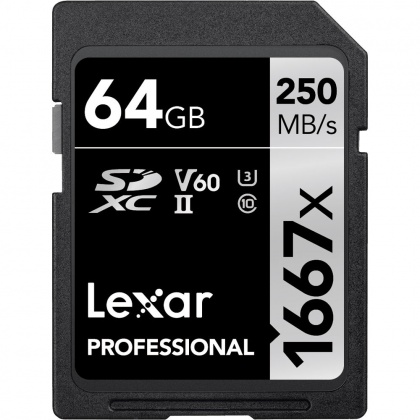 Lexar 64GB SDXC Silver UHS-II R250/W120MB/s V60