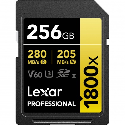 Lexar 256GB SDXC Gold UHS-II R280/W205MB/s V60