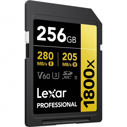 Lexar 256GB SDXC Gold UHS-II R280/W205MB/s V60