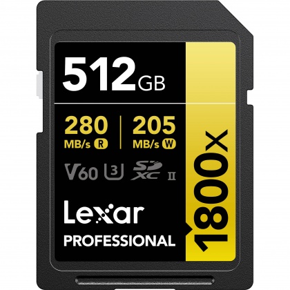 Lexar 512GB SDXC Gold UHS-II R280/W205MB/s V60