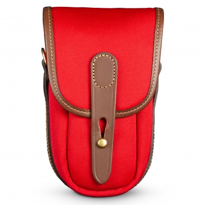 Billingham TEN-16 Camera Pouch, Burgundy Canvas-Chocolate Trim