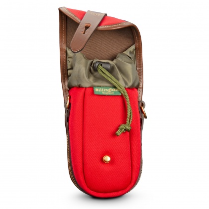 Billingham TEN-16 Camera Pouch, Burgundy Canvas-Chocolate Trim