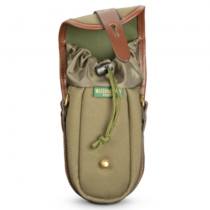Billingham TEN-16 Camera Pouch, Sage FibreNyte-Chocolate Leather trim
