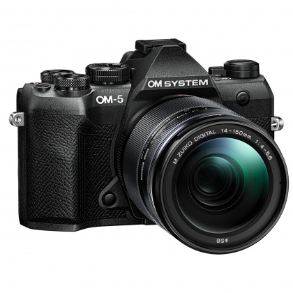 OM SYSTEM OM-5 Mark II Mirrorless camera with 14-150mm II lens, Black