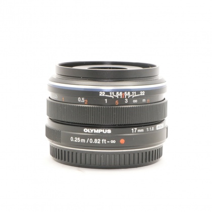 Used Olympus M.ZUIKO DIGITAL 17mm f1.8 lens, black
