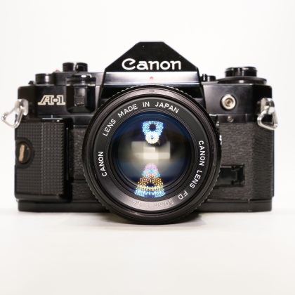 Used Canon A-1 35mm SLR with FD 50mm f1.4 lens Used Canon A-1 35mm SLR with FD 50mm f1.4 lens