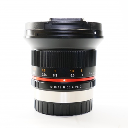 Used Samyang MF 12mm f2 lens for Fujifilm X, black Used Samyang MF 12mm f2 lens for Fujifilm X, black