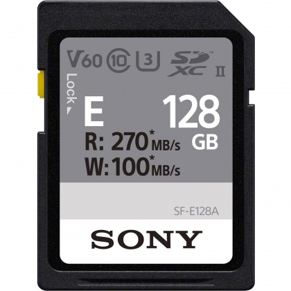 Sony 128GB SDXC UHS-II R270/W100MB/s V60 Sony 128GB SDXC UHS-II R270/W100MB/s V60