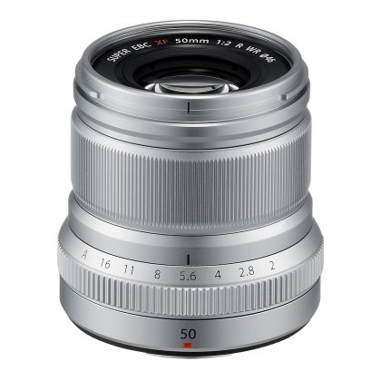 Fujifilm XF 50mm f2.0 R WR lens, silver