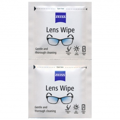 Zeiss lens wipes, twin-pack