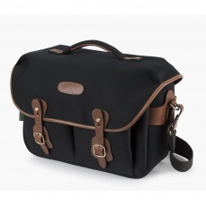 Billingham Hadley One Shoulder Bag, Black Canvas-Tan Trim