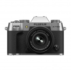 Fujifilm X-T50 Mirrorless Camera, Silver with XC 15-45 lens