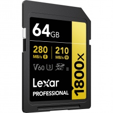 Lexar 64GB SDXC Gold UHS-II R280/W210MB/s V60