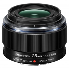 OM SYSTEM M.Zuiko Digital ED 25mm F1.8 II lens, black