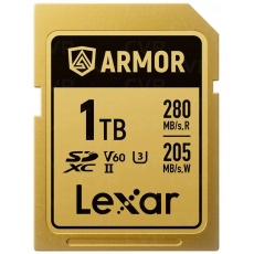 Lexar 1TB SDXC Pro Gold Series ARMOR UHS-II V60 IP68 Stainless Steel R280/W210 Lexar 1TB SDXC Pro Gold Series ARMOR UHS-II V60 IP68 Stainless Steel R280/W210
