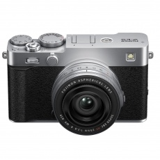 Fujifilm X-E5 Mirrorless Camera with XF23mm F2.8 R WR, Silver
