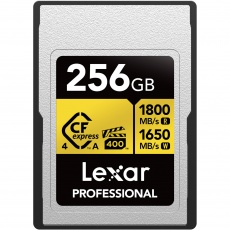 Lexar 256GB, CFexpress PRO Type A Gold 4, R1800/W1650MB/s, VPG400