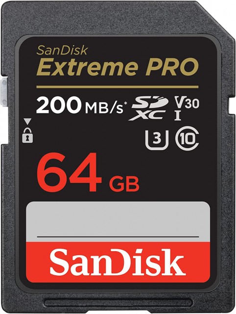 Sandisk SanDisk 64GB SDXC Extreme Pro R200/W90MB/s V30