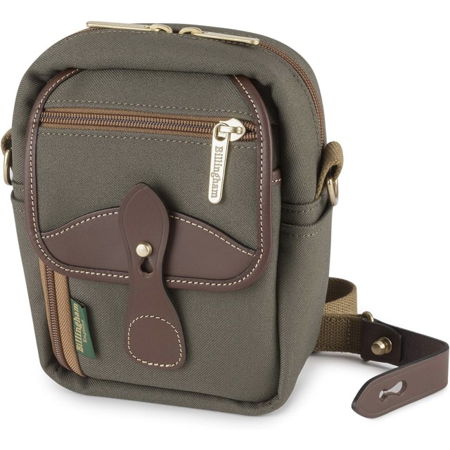 Billingham Billingham Compact Stowaway, Sage Fibrenyte-Chocolate Leather trim