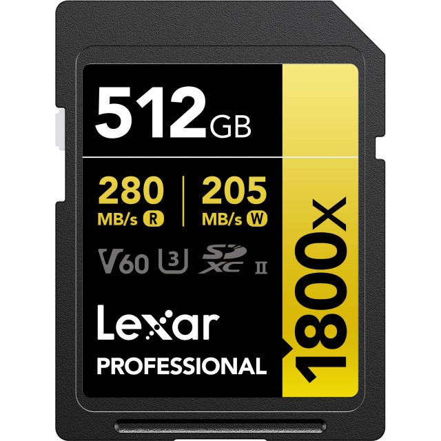 Lexar Lexar 512GB SDXC Gold UHS-II R280/W205MB/s V60
