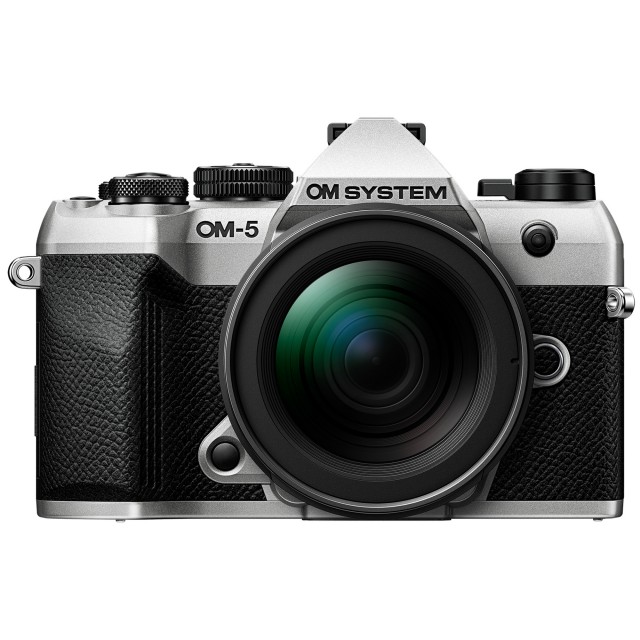 OM System OM SYSTEM OM-5 Mark II Mirrorless camera with 12-45mm Pro lens, Silver