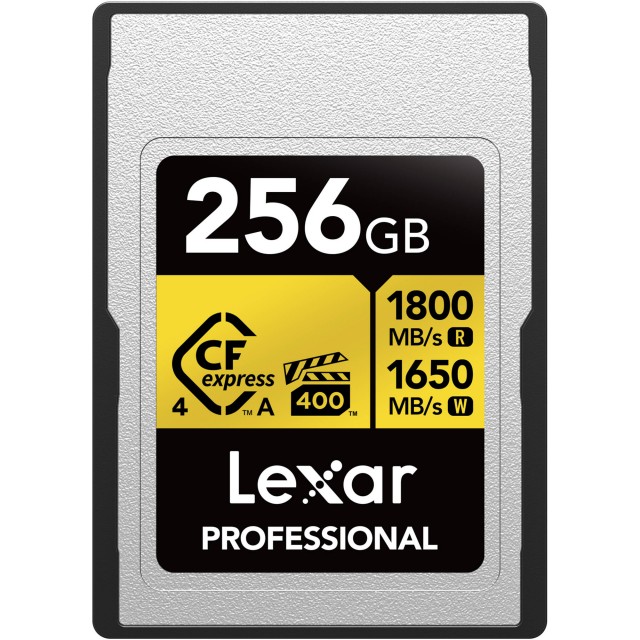Lexar Lexar 256GB, CFexpress PRO Type A Gold 4, R1800/W1650MB/s, VPG400