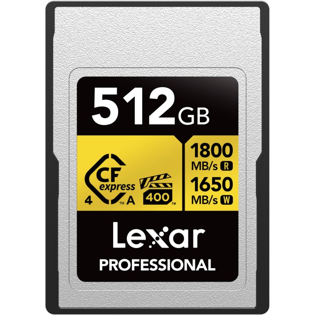 Lexar Lexar 512GB, CFexpress PRO Type A Gold 4, R1800/W1650MB/s, VPG400