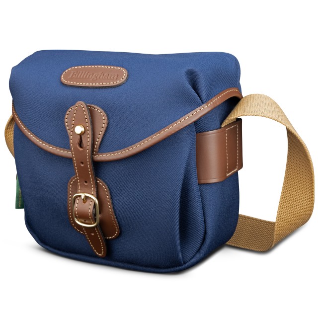 Billingham Billingham Hadley Digital Camera Shoulder Bag, Navy Fibrenyte-Chocolate Trim