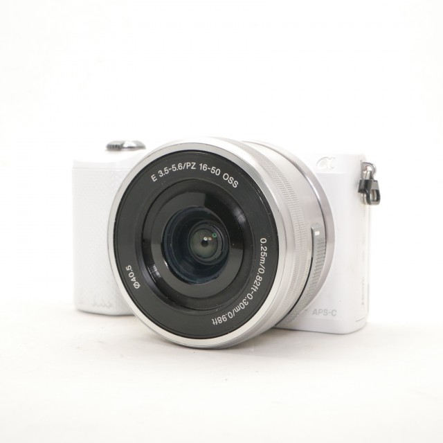 Sony Used Sony A5000 Mirrorless camera with 16-50mm lens, white