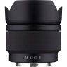 Samyang AF 12mm f2.0 Wide Angle lens for Sony E, black  | Unsealed box