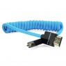 Kondor Blue HDMI Micro to HDMI Coiled 12-24inch, Blue