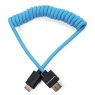 Kondor Blue HDMI Mini to HDMI Coiled cable 12-24in, Blue