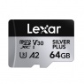 Lexar 64GB microSDXC Silver Plus R205/W100MB/s V30