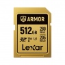 Lexar SDXC Pro Gold Series ARMOR UHS-II 512GB V60 IP68 Stainless Steel R280/W210MB/s