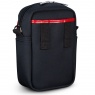 Billingham Airline Stowaway Camera Shoulder Bag, Black Fibrenyte-Red Trim