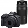 Canon EOS R100 Mirrorless Camera with 18-45 and 75-300mm lenses