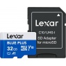 Lexar 32GB microSD Blue Plus R100 V10 with SD adapter